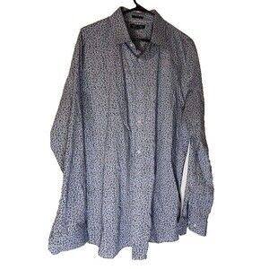 Banana Republic Shirt Men's XL Button Down Blue Floral Lng Slve Business Casual